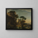Rovine in un paesaggio roccioso - Salvator Rosa — quadro incorniciato alla parete