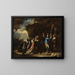 Scena della storia greca: il figlio muto del re Creso impedisce ai Persiani di uccidere suo padre - Salvator Rosa — quadro incorniciato alla parete