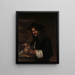 Autoritratto - Salvator Rosa — quadro incorniciato alla parete