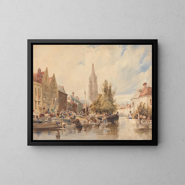 Chiesa di Notre-Dame di Bruges - Samuel Austin — quadro incorniciato alla parete