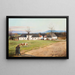 Paesaggio con una fattoria - Samuel Brunner — quadro incorniciato alla parete