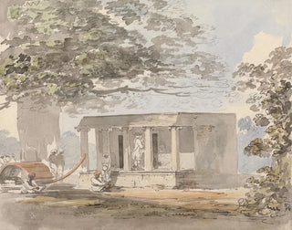 Un gentleman europeo che entra in un bungalow in India - Samuel Davis — vista dell’opera