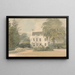 Una casa bianca in un giardino - Samuel Davis — quadro incorniciato alla parete