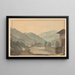 Paesaggio Montano con Edifici e Fiume - Samuel Davis — quadro incorniciato alla parete