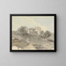 Scène di fiume con edifici - Samuel Davis — quadro incorniciato alla parete