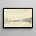 Scène di un fiume con una casa di campagna in lontananza - Samuel Davis — quadro incorniciato alla parete