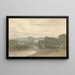 Scène di un fiume con una casa di campagna non identificata - Samuel Davis — quadro incorniciato alla parete
