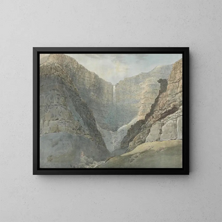 Gorge rocheuse avec une cascade - Samuel Davis — quadro incorniciato alla parete