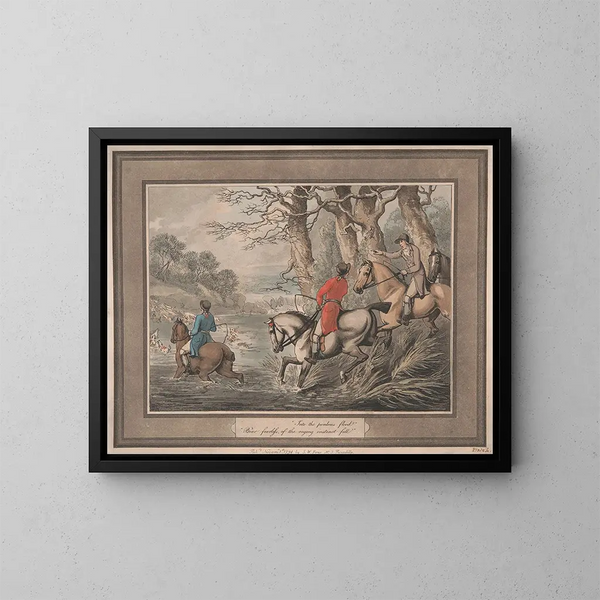 Nel flusso pericoloso - Samuel Howitt — quadro incorniciato alla parete