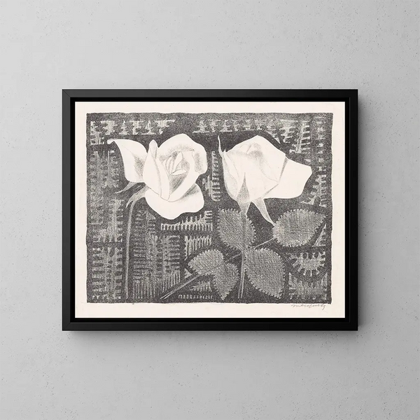 Due rose - Samuel Jessurun de Mesquita — quadro incorniciato alla parete