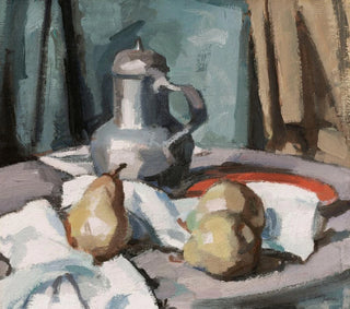 Samuel John Peploe - Pewter Jug and Pears.webp