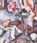 Rose rosa in un vaso di vetro con frutta - Samuel John Peploe — vista dell’opera