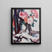 Roses roses in un vaso di vetro - Samuel John Peploe — quadro incorniciato alla parete
