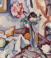 Rose rosa in un vaso di vetro con frutta - Samuel John Peploe — vista dell’opera