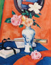 Roses dans un vase sur fond orange - Samuel John Peploe — vista dell’opera