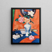 Roses dans un vase sur fond orange - Samuel John Peploe — quadro incorniciato alla parete