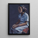 Jeune fille en robe bleue - Samuel Joseph Brown Jr — quadro incorniciato alla parete