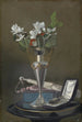 Nature morte avec éventail et pendentif - Samuel Marsden Brookes — vista dell’opera