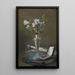 Nature morte avec éventail et pendentif - Samuel Marsden Brookes — quadro incorniciato alla parete