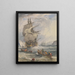 Vele e piccole imbarcazioni in un mare agitato al largo delle coste - Samuel Owen — quadro incorniciato alla parete