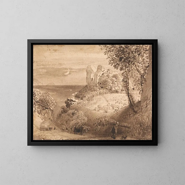 Una scena pastorale - Samuel Palmer — quadro incorniciato alla parete