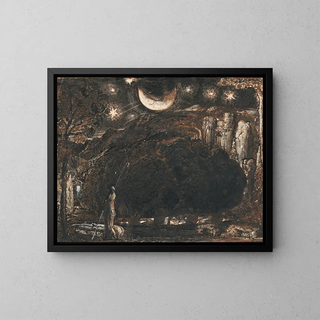 Samuel Palmer - A Shepherd and his Flock under the Moon and Stars.webp