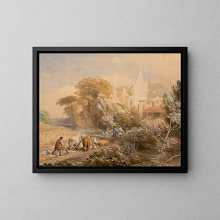 Samuel Palmer - Harvest field and the monastery of La Vocatella near Corpo di Cava.webp