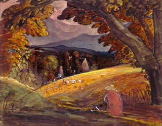 Moissonneurs à la lumière du feu - Samuel Palmer — vista dell’opera