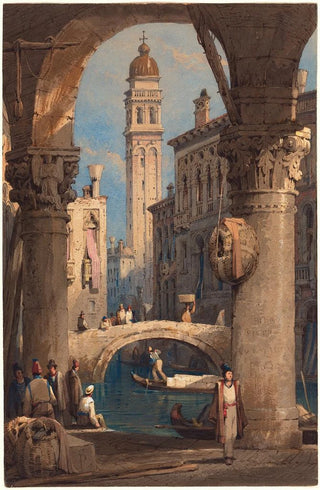 Samuel Prout - San Giorgio dei Greci Seen from an Arcade.webp