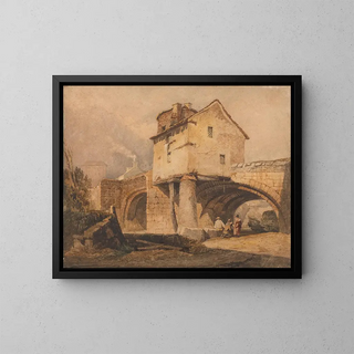 Samuel Prout - The Monnow Bridge Monmouthshire.webp