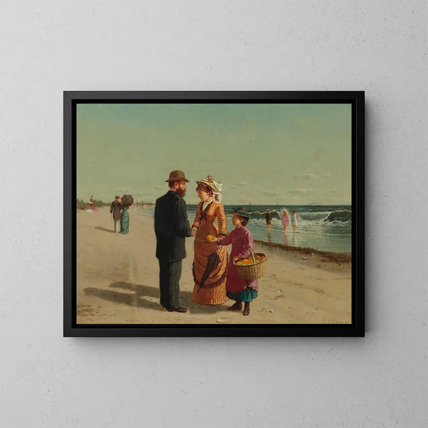 Vendita di arance sul mare - Samuel S. Carr — quadro incorniciato alla parete
