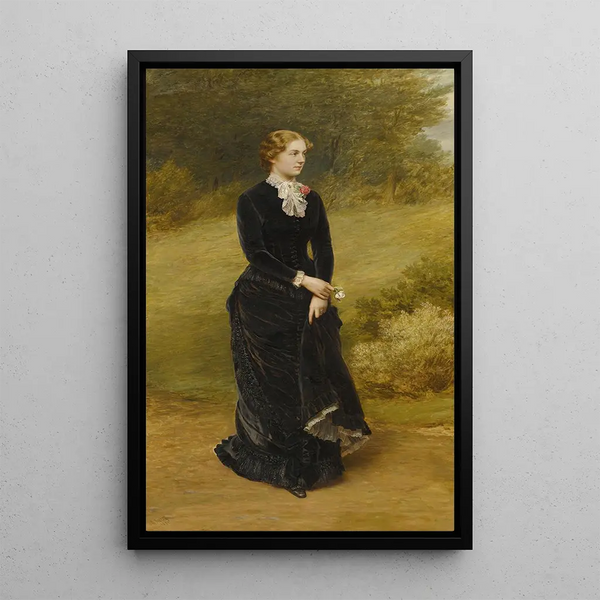 Dame en noir - Samuel Sidley — quadro incorniciato alla parete
