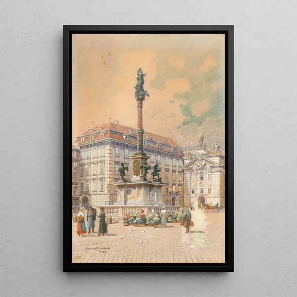 Le marché aux fleurs am Hof - Sándor Kozeluh — quadro incorniciato alla parete