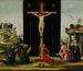 Cristo sulla croce adorato dai santi Agostino, Gerolamo, Maria Maddalena, Brigida di Svezia e Monaca - Sandro Botticelli — vista dell’opera