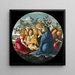 La Madone adorante il Bambino con cinque angeli - Sandro Botticelli — quadro incorniciato alla parete