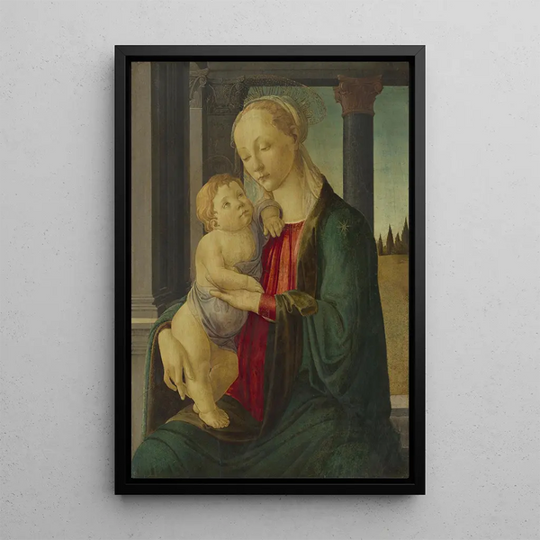 La Vierge à l'Enfant - Sandro Botticelli — quadro incorniciato alla parete