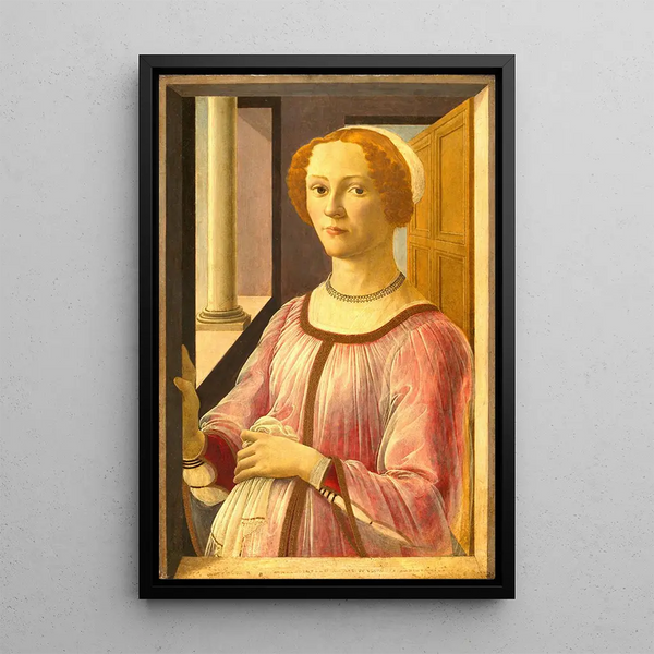 Portrait de Smeralda Bandinelli - Sandro Botticelli — quadro incorniciato alla parete