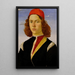 Portrait d'un jeune homme - Sandro Botticelli — quadro incorniciato alla parete