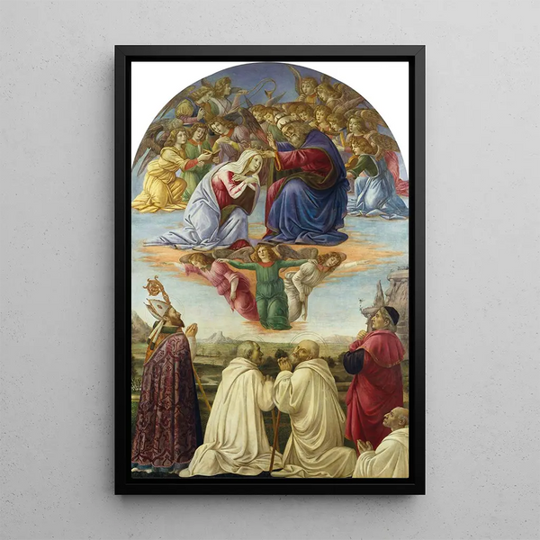 Le Couronnement de la Vierge - Sandro Botticelli — quadro incorniciato alla parete