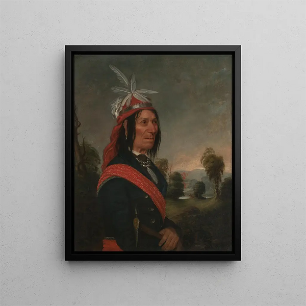 Ritratto del capo Ossahinta della nazione Onondaga - Sanford Thayer — quadro incorniciato alla parete