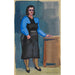 Riproduzione del dipinto Sans titre (donna con camicetta blu e abito nero) - Karl Wiener