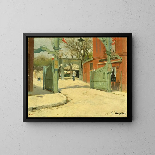 Entrée del parco del Moulin de la Galette - Santiago Rusiñol — quadro incorniciato alla parete