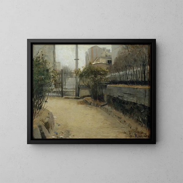 Giardino di Montmartre - Santiago Rusiñol — quadro incorniciato alla parete