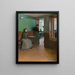 Interno di un caffè - Santiago Rusiñol — quadro incorniciato alla parete