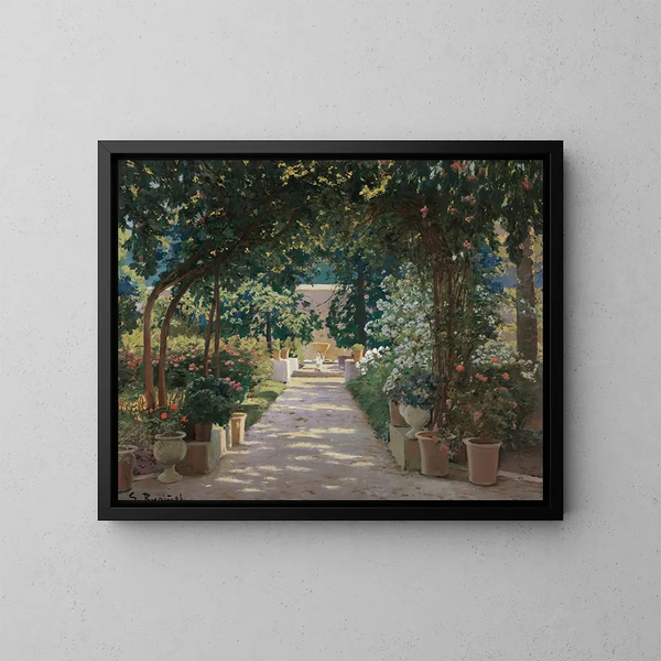 Pati de Jtiva - Santiago Rusiñol — quadro incorniciato alla parete