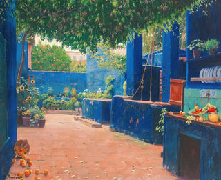 Santiago Rusiol - The Blue Courtyard Arenys.webp