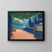 La cour bleue d'Arenys - Santiago Rusiñol — quadro incorniciato alla parete