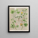 1 Géranium dissectum 2 Géranium traversii 3 Pélargonium australe 4 Oxalis corniculata 5 Oxalis magellanica - Sarah Featon — quadro incorniciato alla parete