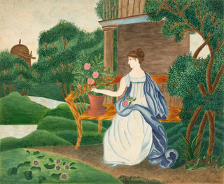 Donna in un giardino - Sarah P Wells — vista dell’opera