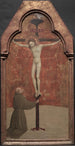 di San Francesco inginocchiato davanti al Cristo sulla Croce - Sassetta — vista dell’opera